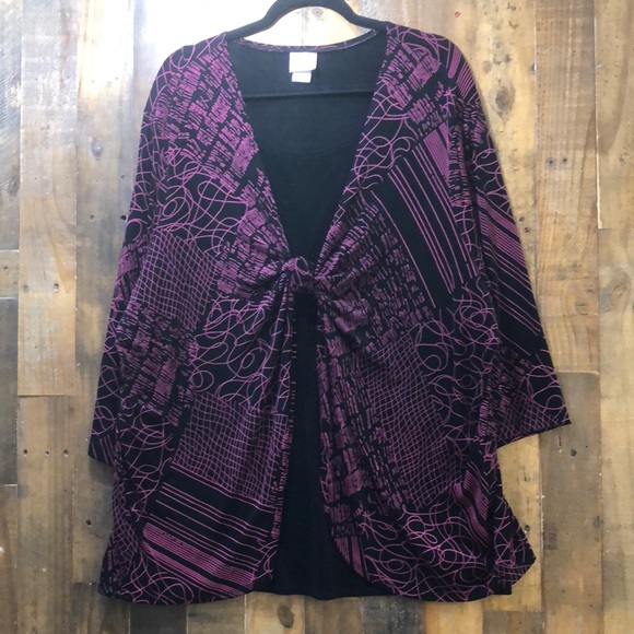 CM Shapes Twisted Knot One Piece Blouse - Picture 1 of 7